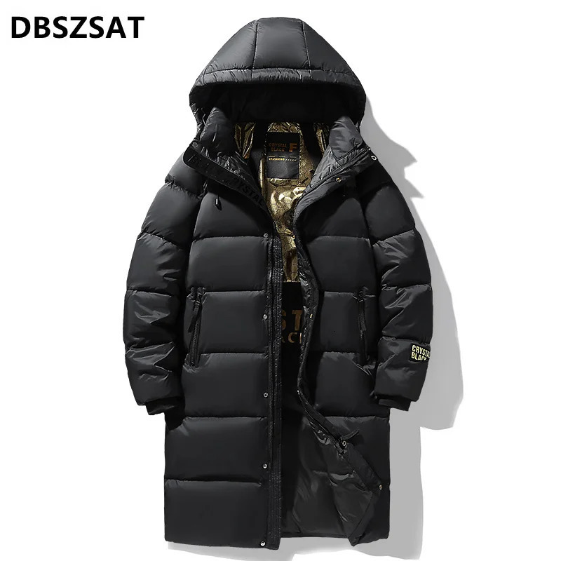2025 Winter Jacket Hooded Casual Long Thick Warm Parkas Mens Ultra Thin Suitable Size 4XL 241212Z