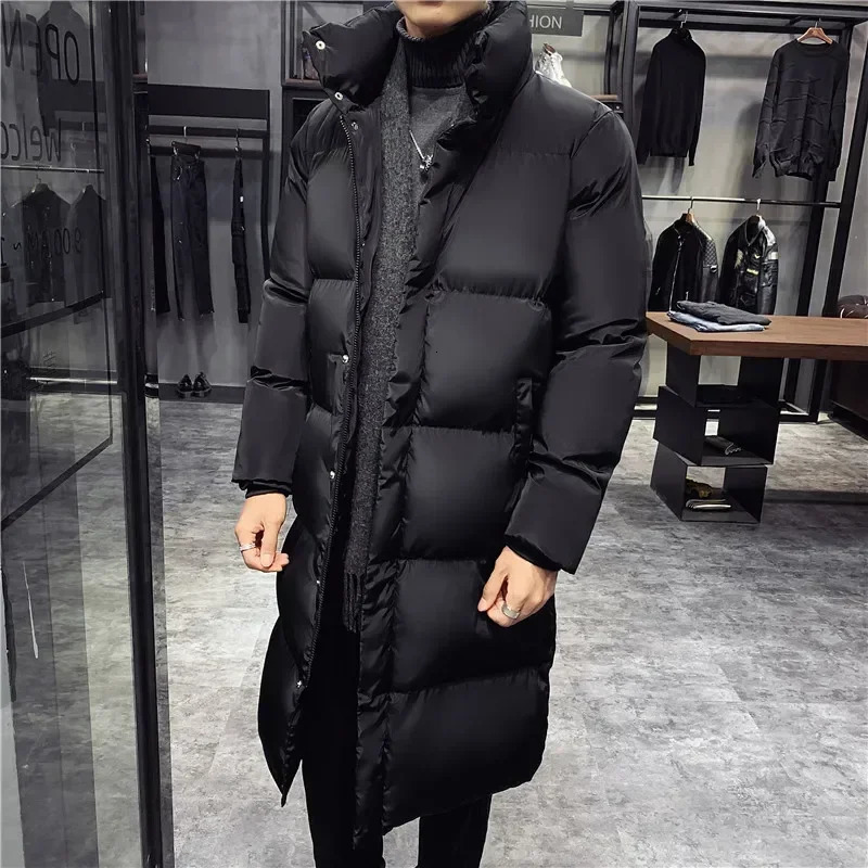 Men Women Parka Long Coat 2024 Winter Thick Warm Down Jacket Solid Casual Fashion Stand Collar Puffer Mens Clothing 241212Z