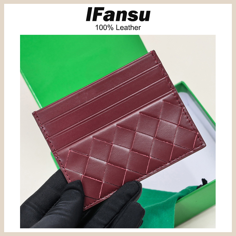 Porte-cartes ultra fin tissé en cuir véritable, mode simple pour hommes et femmes, porte-cartes de visite pour couple, anti-démagnétisation, faci