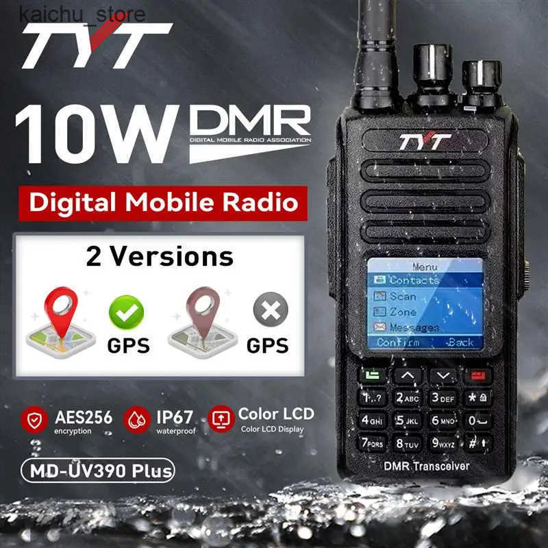 To MD-UV390 10W Talkie Aes256 Radio UV390 PLUS GPS IP67 Battery Optionele Waterproof Dual Band Digitale Walkie z250617-image-1038012158