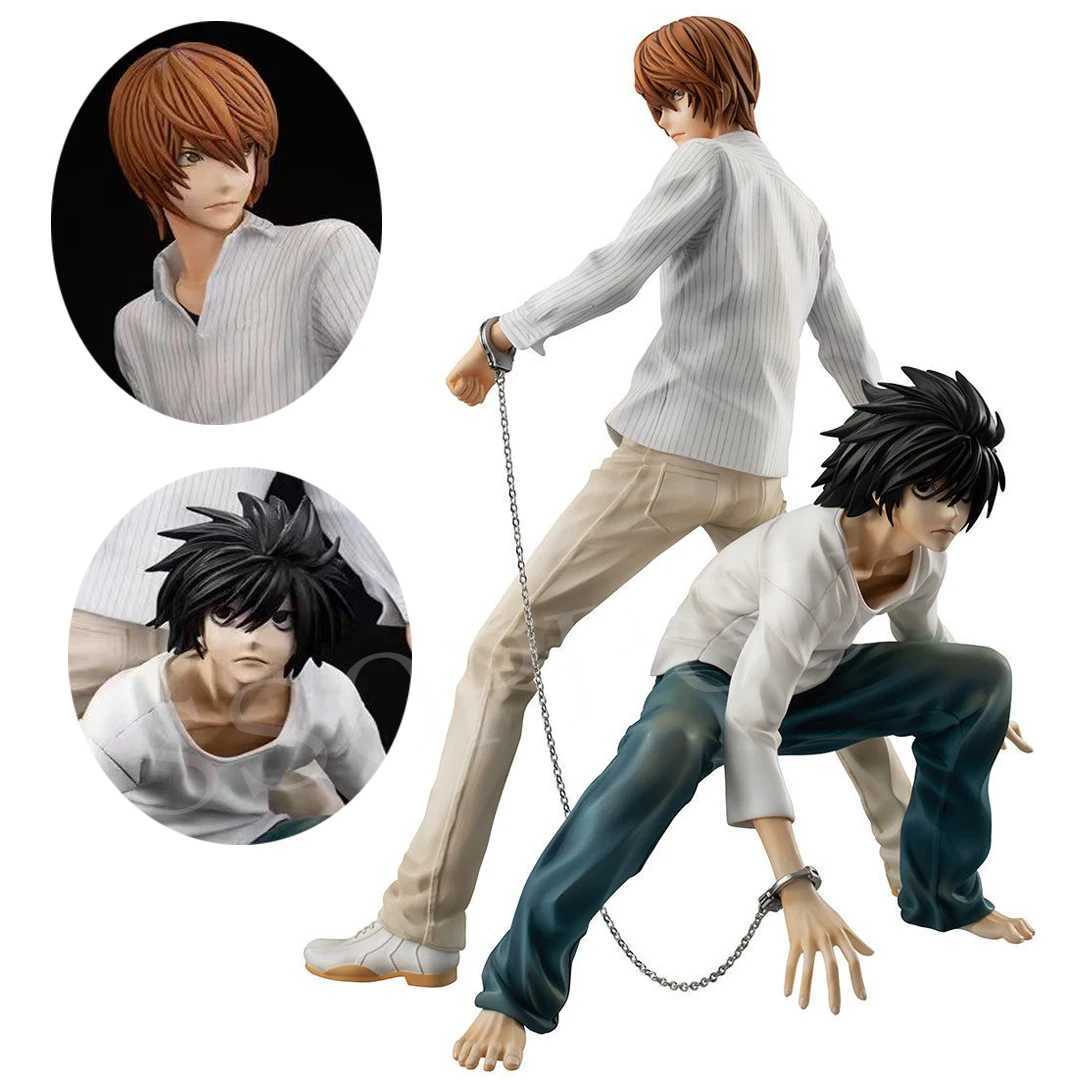Action Toy Figures MegaHouse DEATH NOTE L Lawliet erurouraito Yagami Light Kami 2pcs Anime PVC Action Figure Toy Game Statue Collection Model Dol-image-1038105926