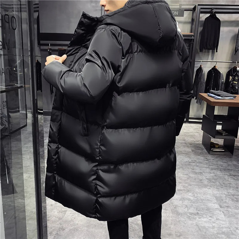 Mens Winter Parka Hoodie Casual Long Cotton Jacket Coat High Quality Thickened Warm Plus Size M5XL 241212Z
