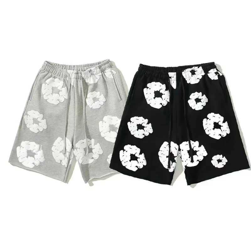 Shorts masculins shorts pour hommes décontractés-ajustements d'été shorts de mode pour hommes pour hommes imprimés en bois de coton motif de grai