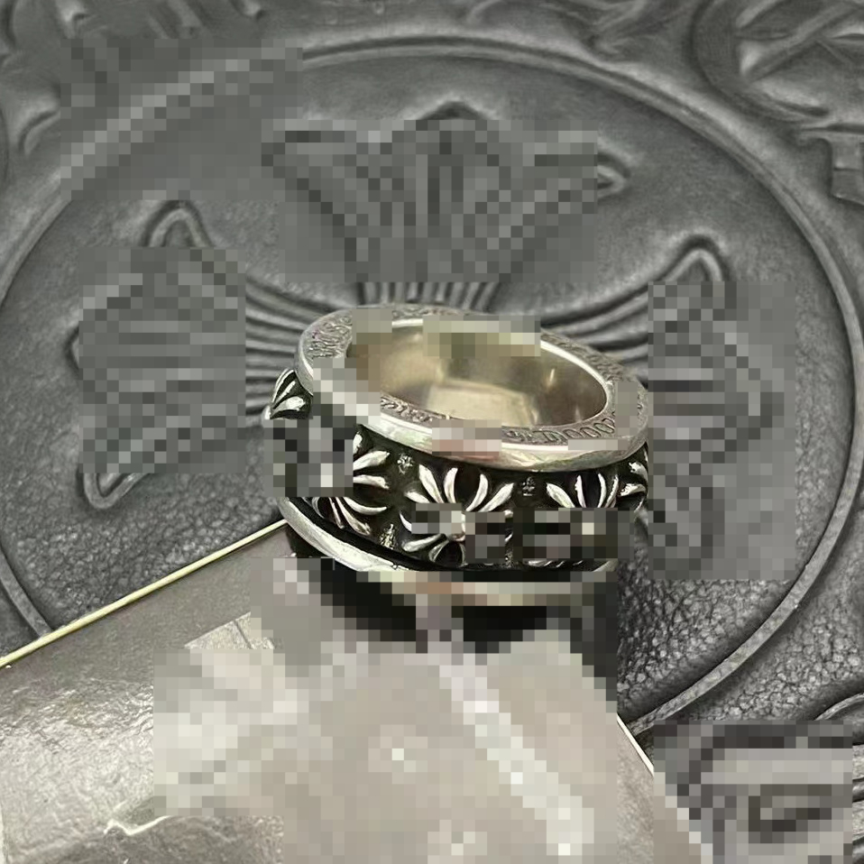 Chrome Ring Designer Crossers Rings S925 Silver Plated Hip Hop Men And Women High Quty Vintage Cross Open Silver Ring Jewelry Gift Vintage Washed An