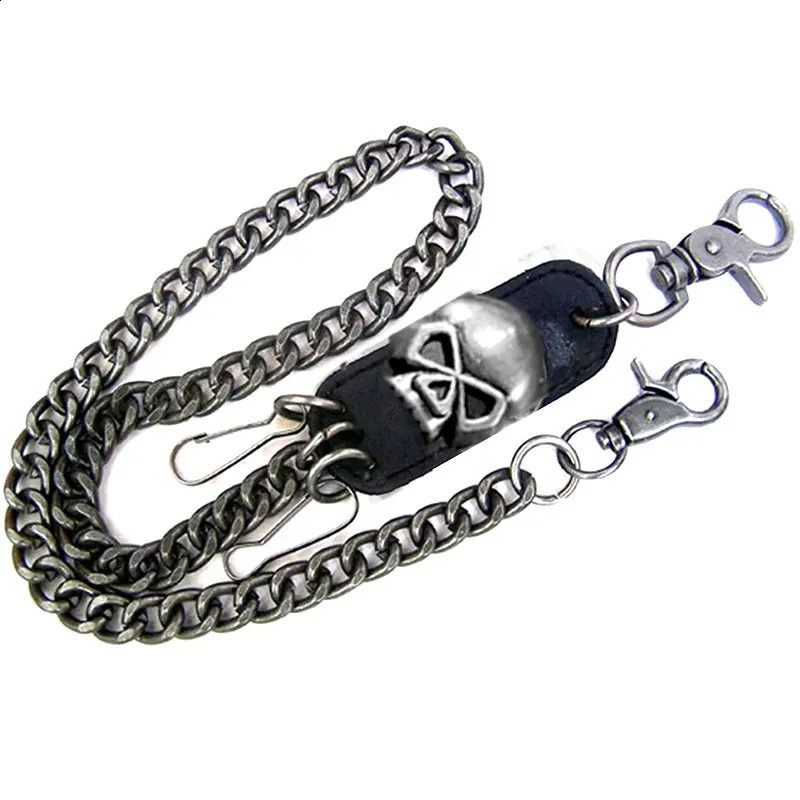 Males punk style metal pendant chain accessory waist chain hip-hop trend rock band pants pendant chain jeans decoration chain 241217
