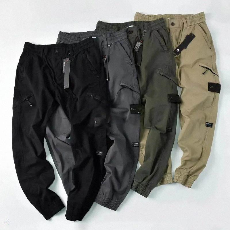Patches de badge de haute qualité pour hommes Track Stone Pant de mode lettres de mode de créateur en pierre Pantalon de cargaison Pantalon à fer
