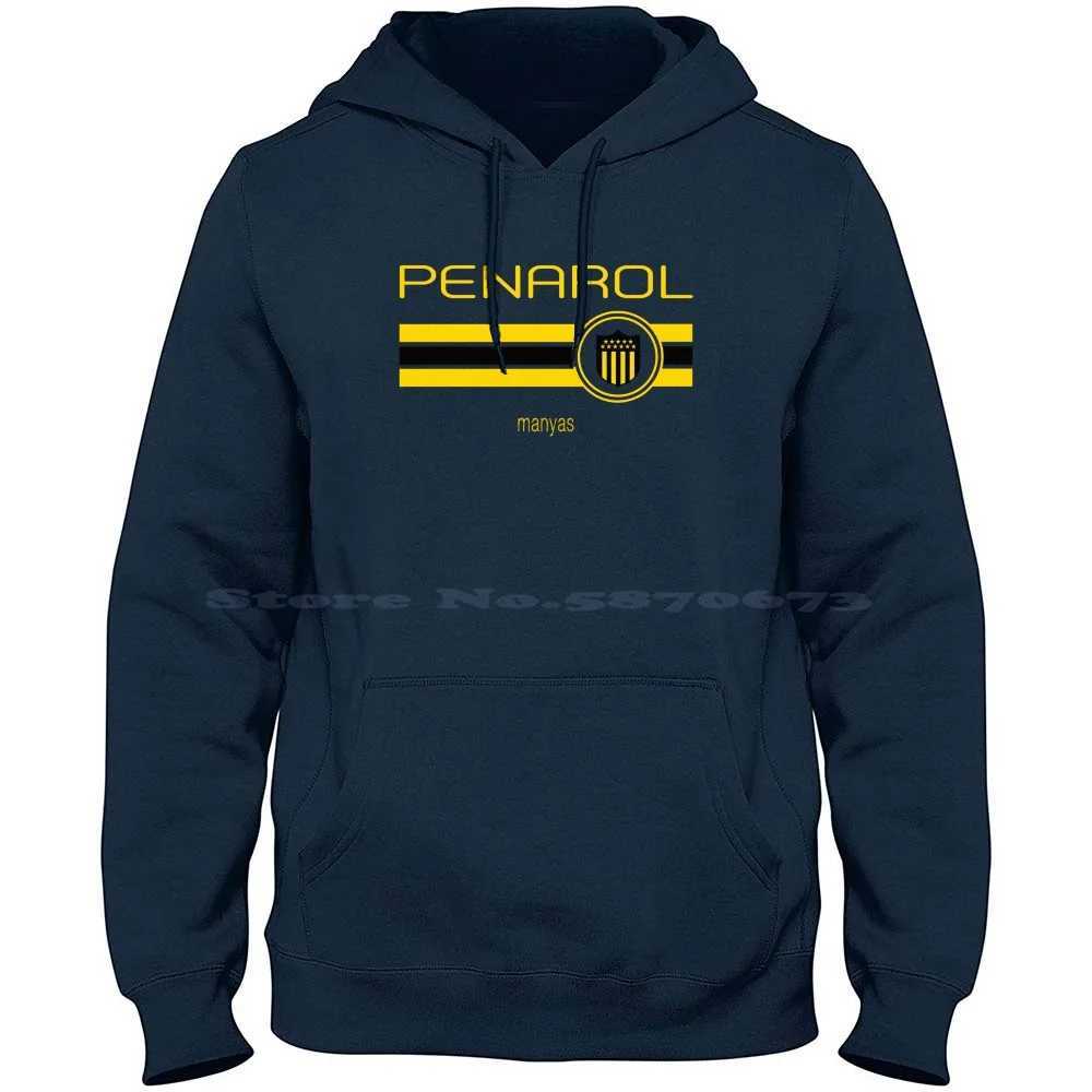Men's Hoodies Sweatshirts Primera Division Pe Arol (Home Black) 100% Cotton Hoodie Football Primera Division Penarol Club Pe? Arol Manyas Urugu