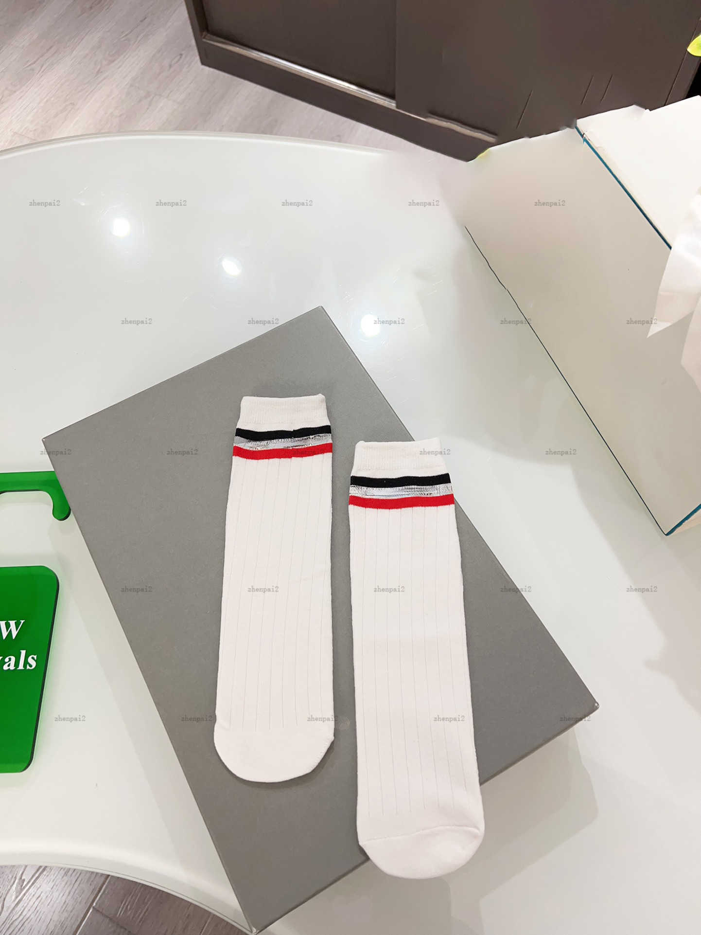 Luxury baby stockings Striped jacquard toddler socks kids designer clothes winter boy girl hose Pure cotton child pantyhose-image-1038204973