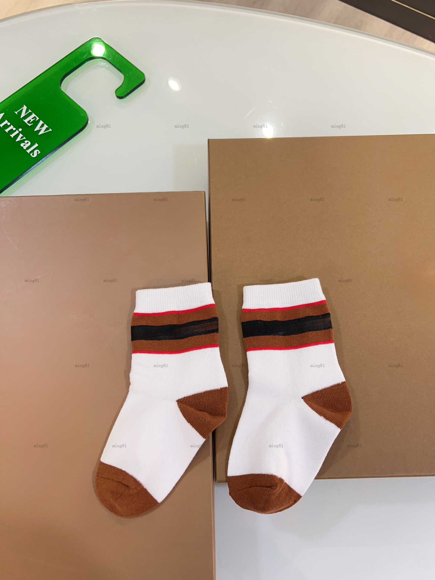 Brand baby stockings High quality toddler socks kids designer clothes winter boy girl hose Plaid splicing design child pantyhose-image-1038165914