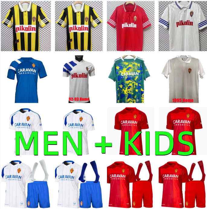2024 2025 Zaragoza Soccer Jerseys Real 92 93 95 96 Aketxe Sobrino Liso Special Edition Camisetas de Futbol 24 25 Men Kit Kit Football Shirts