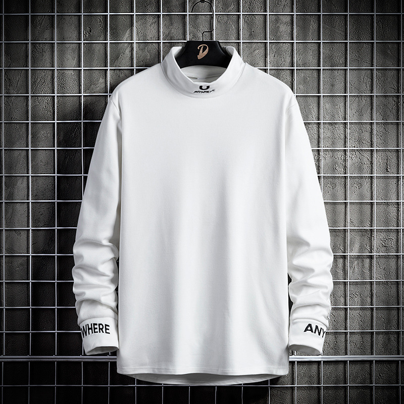(314) New autumn and winter warm fleece half-high collar bottoming shirt versatile sweatshirt