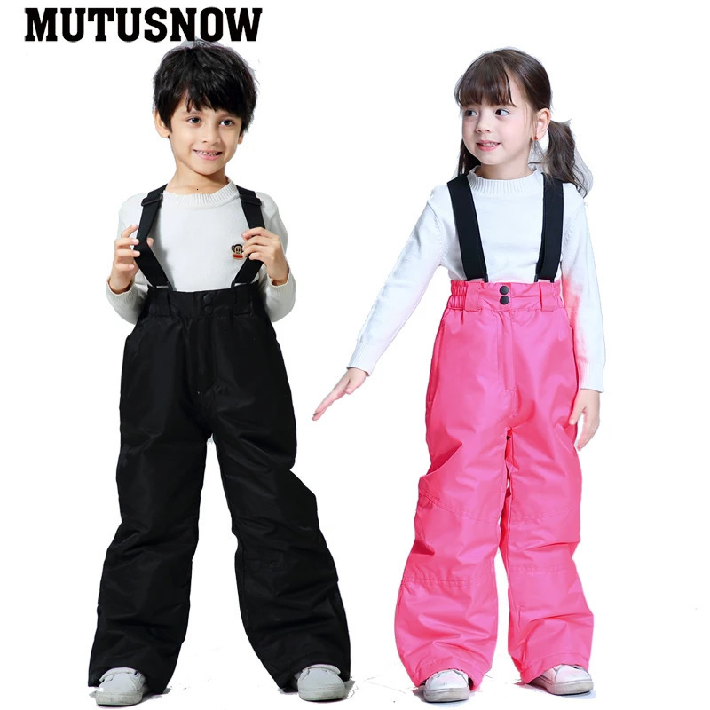 Ski Pants Kids Boys And Girls Outdoor Thicken Windproof Waterproof WarmSnow Children Trousers Winter Skiing And Snowboard Pants 241219