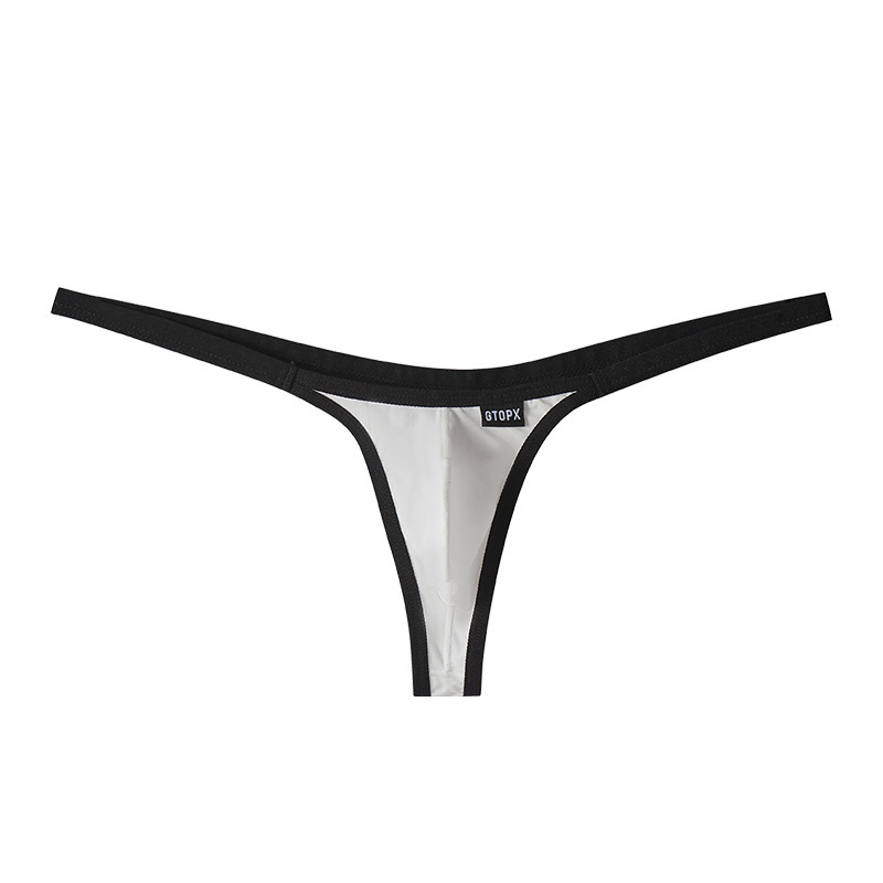 Men's Underwear Men's briefs Underwear GTOPX MAN New Ice Silk Personality T Front U Briefs Raised Sexy Breathable Thong Single Pants Under