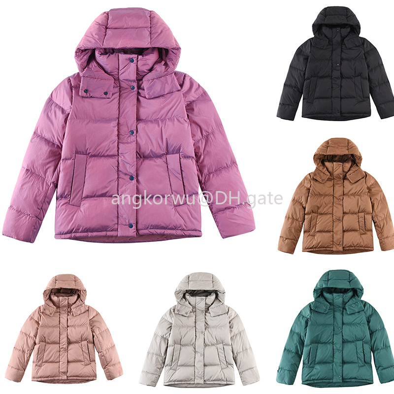 L Designer Puffer Jacket Womens New Double Placket Stand Collar Fall Winter Warm Yoga Down Jacket Casual Versatile Waterproof Windproof Coat Full Zi