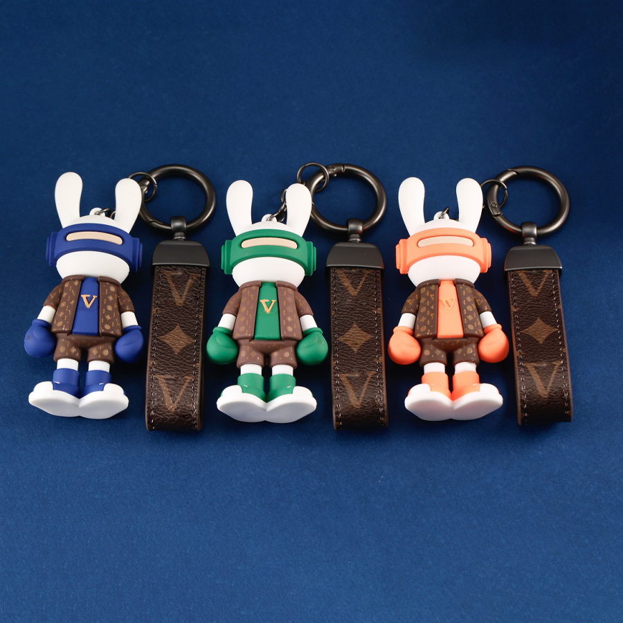 Designer Fashion Rabbit Keychain Car Keychechain Alphabet Keychain Men and Women Pendant Mini Fashion Keychain Accessoires 3 Couleurs