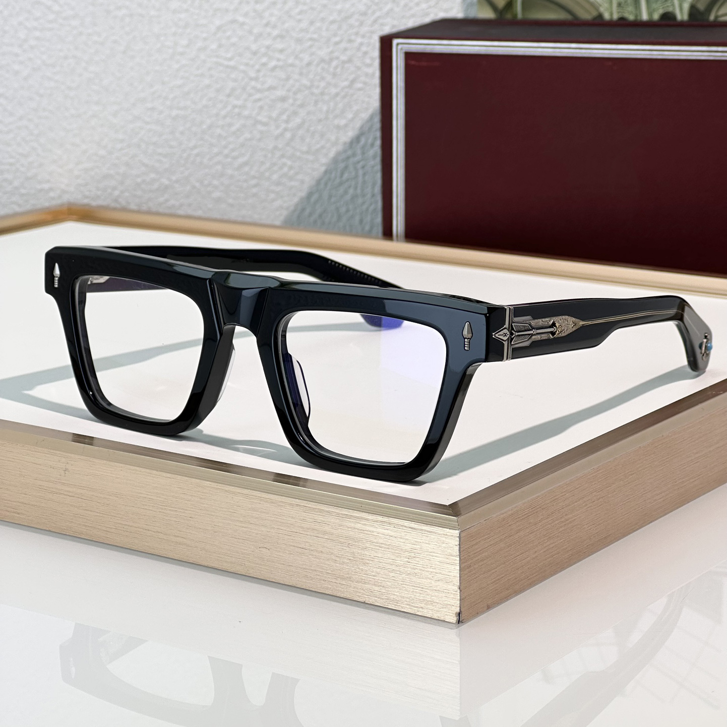 Optical Eyeglasses For Men Women Retro LARAMIE Designer Fashion Sheet Square Acetate Full Frame Detailed Elasticity Anti-Blue Light Lens With Box