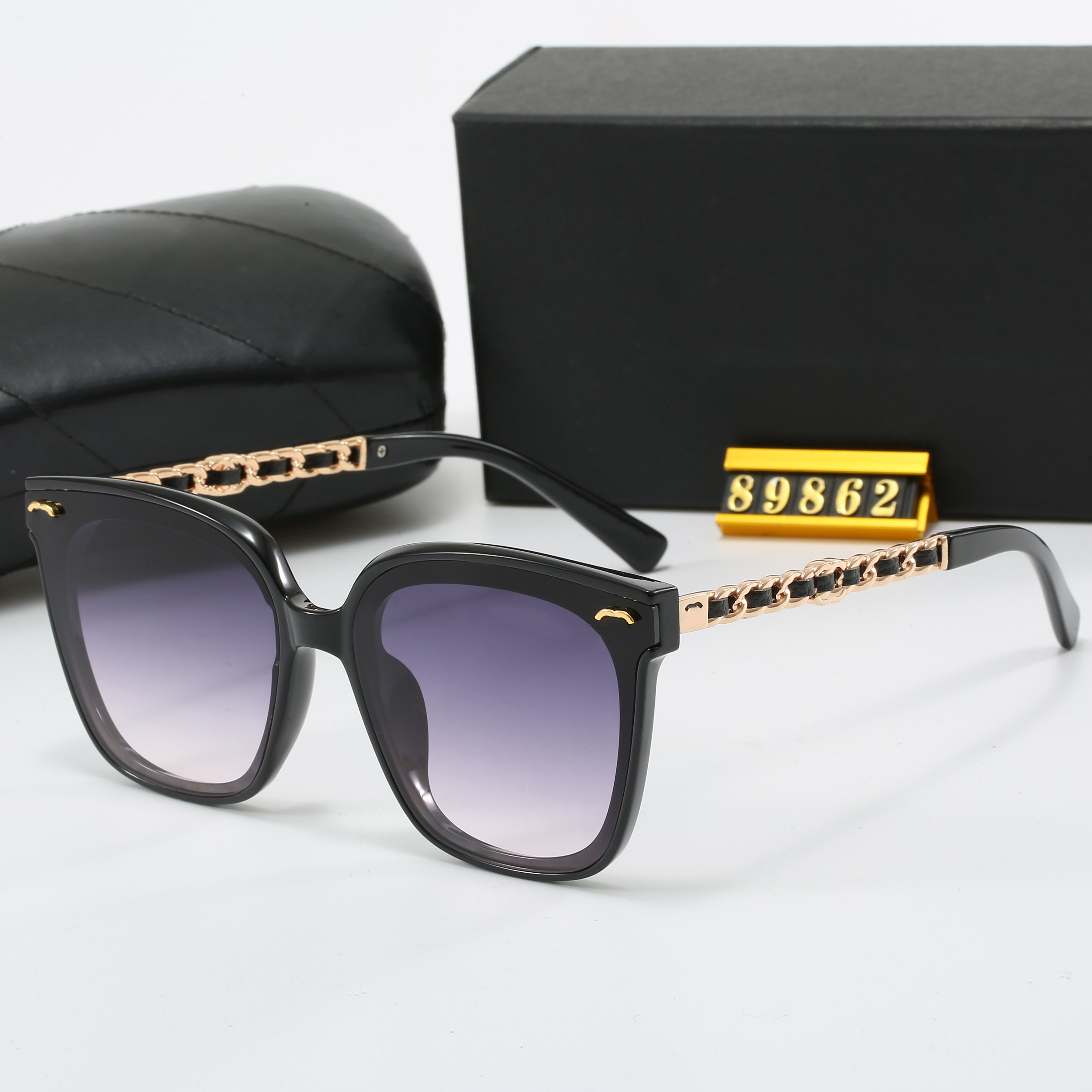Luxe pour femmes Jeunes lunettes de soleil de créateur de style tissage mode Plage ombrage protection UV lunettes polarisées cadeau avec boîte