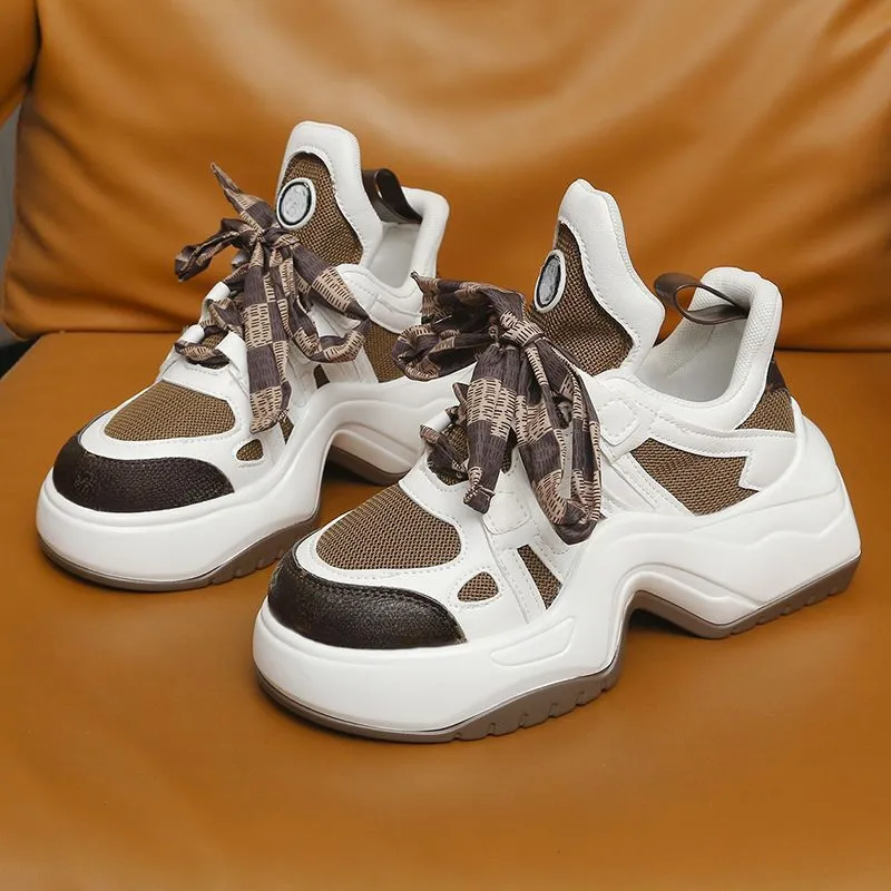 Casual Shoes Design Archlight 2.0 Sneaker Womens High Quality Arch Lace-up Bare Calf Leather Lace Platform Color Block Casual Shoes