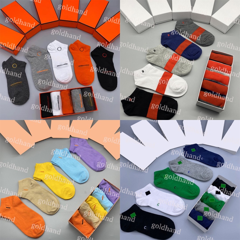 Pure Cotton Ankle Socks Designer Mens Sport Short socks Brand Letter Embroidery Socks Stockings-image-1038722576
