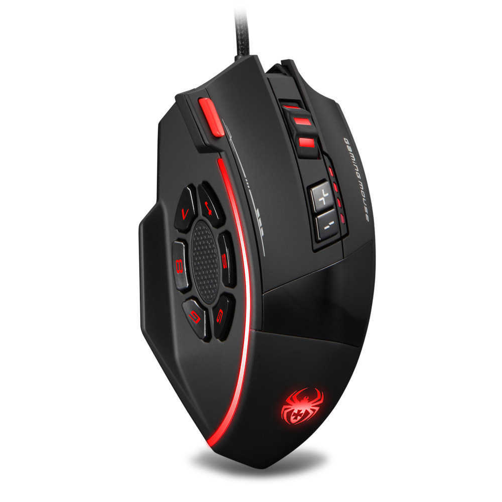 Mice ZELOTES master C-19 wired gaming mouse programming macro 12 button mouse H241122-image-1034579552