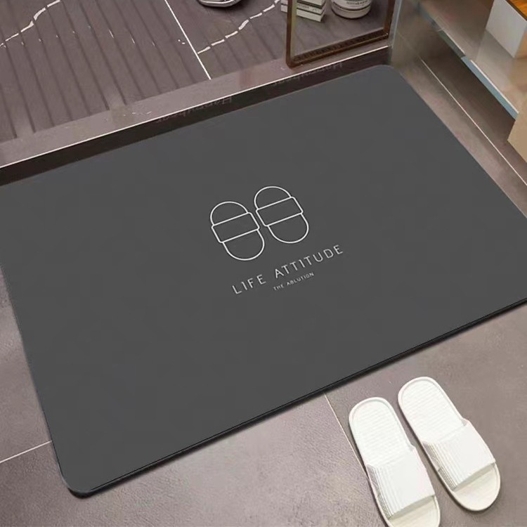 Household Door Entrance Bathroom Absorbent Floor Mat Kitchen Bathroom Rubber Non-slip Large Size Foot Mat-image-1038747179