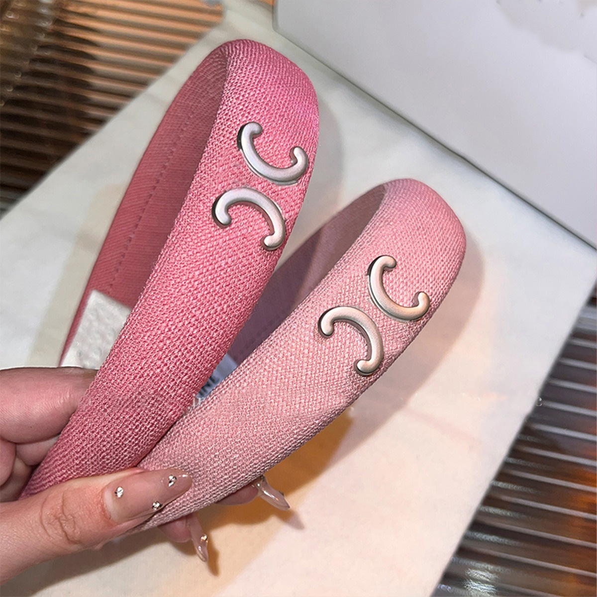 Designer Headband Women Letter Hairband Hairpin Hoop Headband Fashion Hair Accessories Head pink-image-1038709219