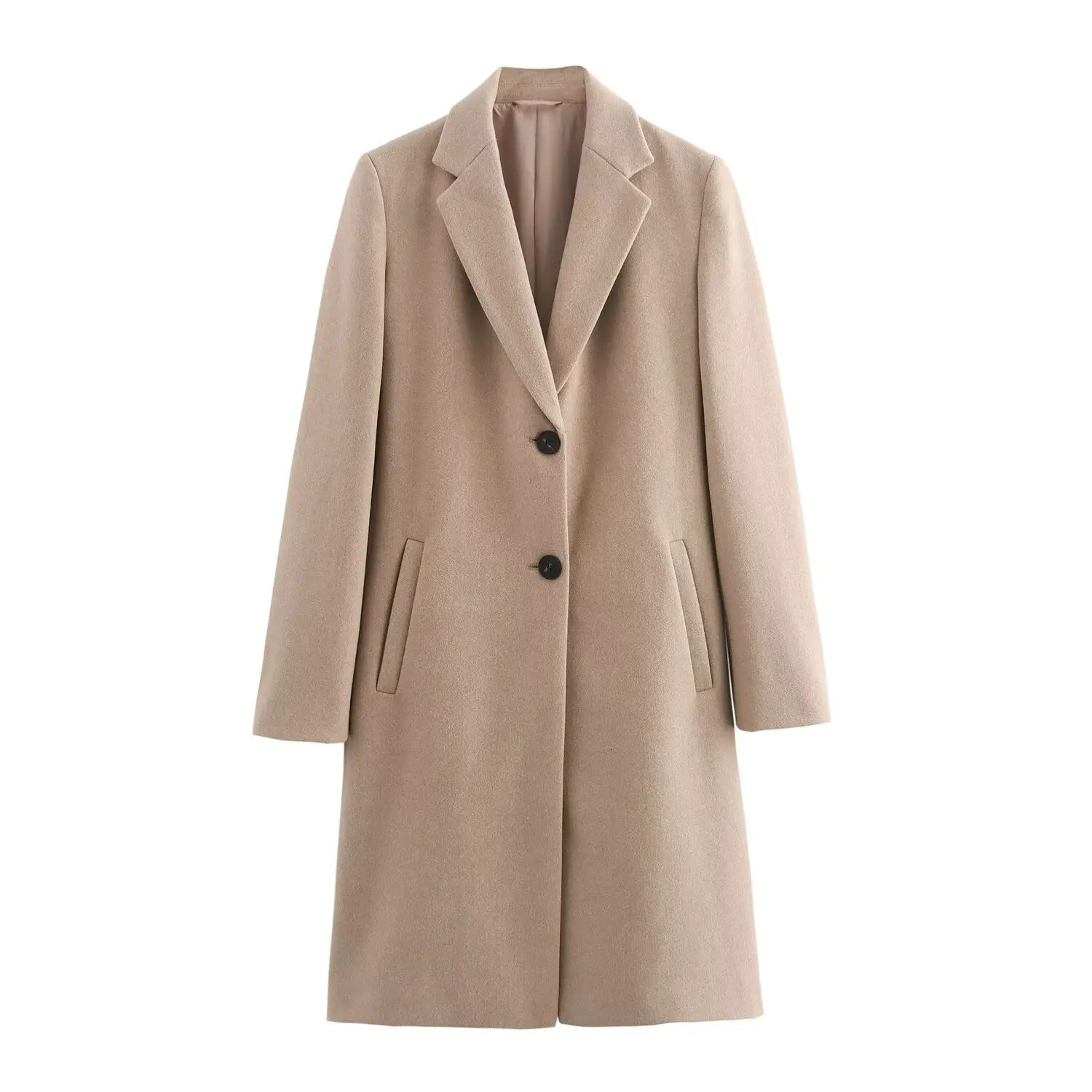 2024 autumn womens clothing European and American style casual long sleeved lapel single corset jacket 241213Z