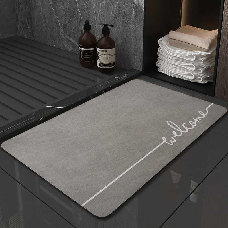 Soft Diatom Mud Bathroom Anti-slip Mat Door Carpet Bathroom Foot Mat Simple Toilet Door Mat Bathroom Absorbent Floor Mat