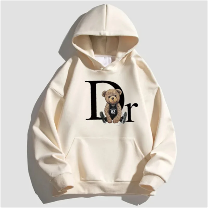 Popular Casual Mens Womens Personality Teddy Bear Print Hoodies Sportswear Street Style Autumn Winter Sports Fiess Fashion Sweatshirts Pullover Jack