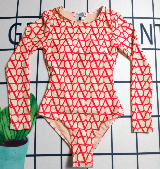Bikinis one piece sexy multi options Women Swimsuits Swimwear Long Sleeves Swimwear Sports diving suit Full printing S~XL-image-1040458803