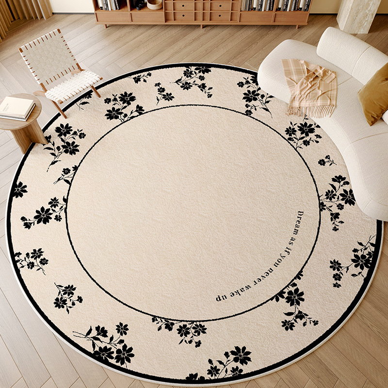 Carpet Cushion New French Large Area Living Room Round Sofa Style Versatile Easy To Care Coffee Retro Table Blanket-image-1099678948