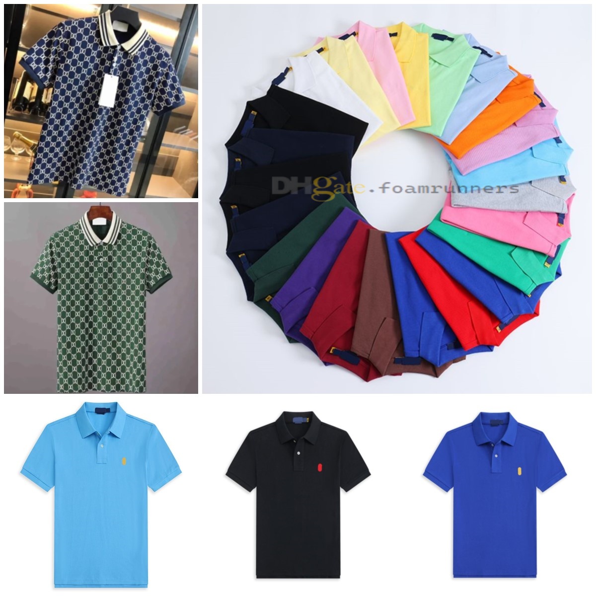 Men Polo Summer Casual T Shirts Designer Mens Polos Letter Print Fashion Polo Men's shirts designer shirt Business standing collar cotton fashi
