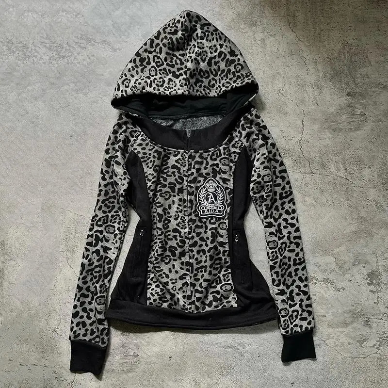 Y2k Women Hip Hop Graphic Leopard Print Retro Vintage Hoodies Clothes Aesthetic Harajuku Fashion Sweatshirt Streetwear EmoGirl 241220 38
