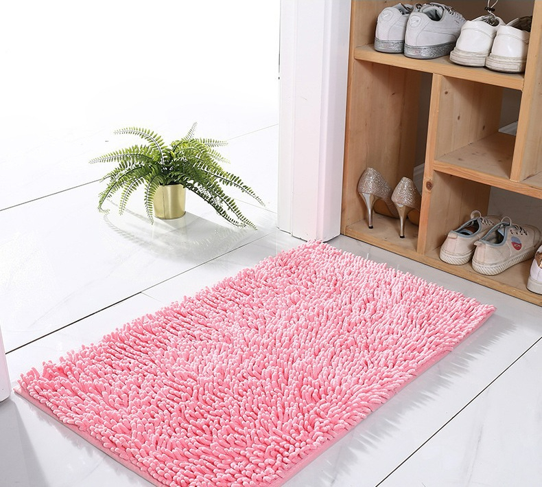 Bathroom Floor Mats Chenille Non-slip Absorbent Mat Quick-drying Bathroom Toilet Door Entrance Dirt-resistant Foot Mat Carpet-image-1038919062