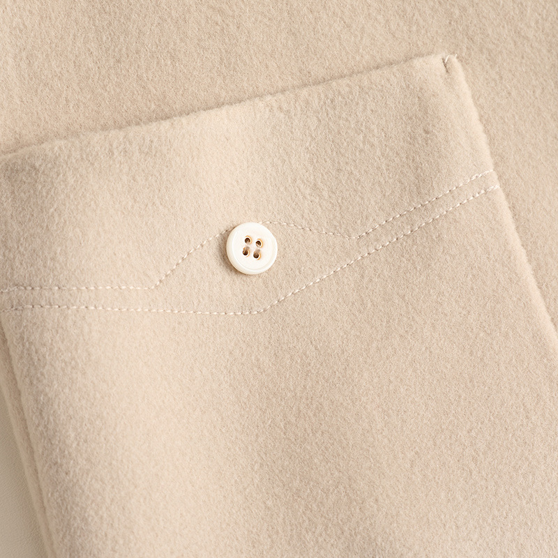 Manteau en laine polaire Double face pour femme, court, automne et hiver, nouveau style chinois, vêtements pour mères, D3331, 2024