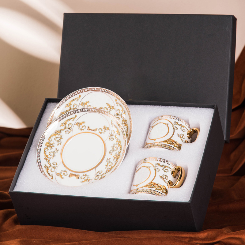 Cups Saucers Porcelain Coffee And Elegant Tea Cup Set Drink Milk Gift Flower Tea Cup Ceramic Couple Coffee Cup With Box K260225-image-1095427782
