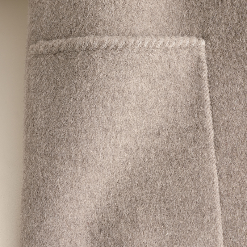 D3330 hiver nouvelle atmosphère haut de gamme pure manteau de laine fait à la main pour les femmes