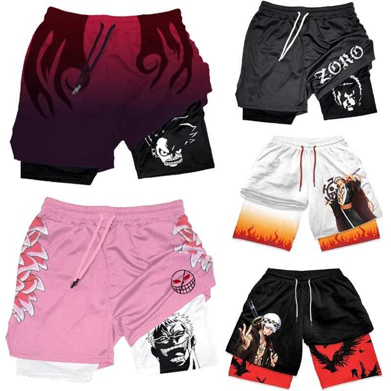 Anime Gym Shorts Mens Summer Print Athletic RunnShorts Quick DryFitness Exercise Sports Gift W241223Z250604