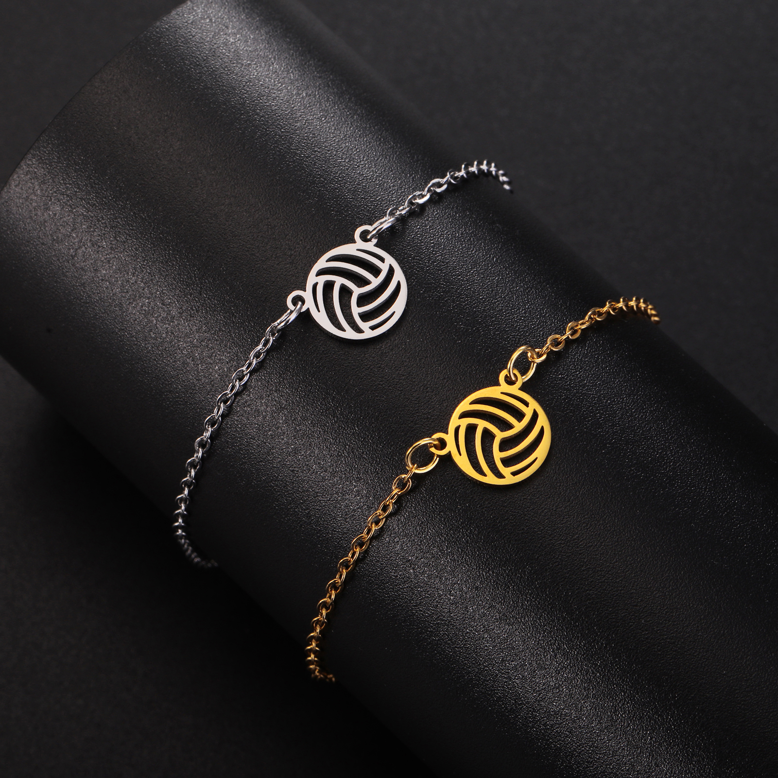 Sipuris Beach Volleyball Bracelet For Women Men Stainless Steel Hot Fashion Hollow Ball Pendant Jewelry Widdings Gifts Wholesale