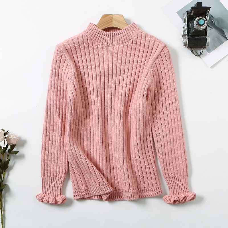 31 Children&#039;s autumn and winter core-spun high-neck sweater for middle and large children, pullover sweater for children, bottoming sweater-image-1039331723
