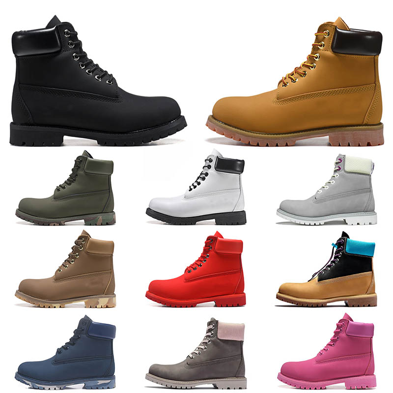 2025 Designer Boots Men Women Leather Casual Shoes Luxurys Triple White Black Trainer Plate-forme Trainers Winter Men Fashion Boot Sneakers 35-46
