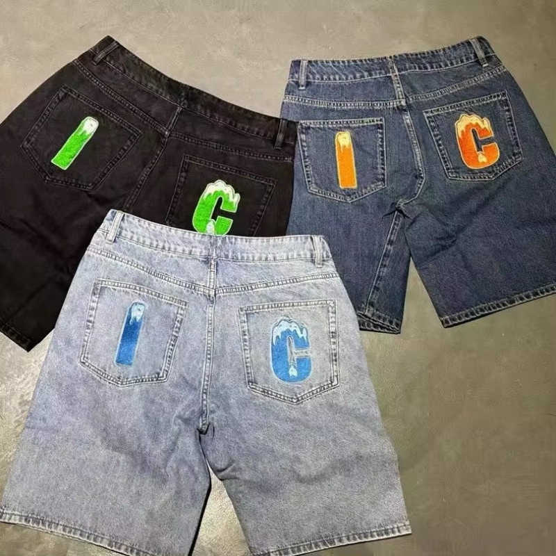 Men's Shorts Y2K clothing denim shorts hip hop trend American Harajuku men women's street clothing summer new casual baggy jean shorts-image-915019488