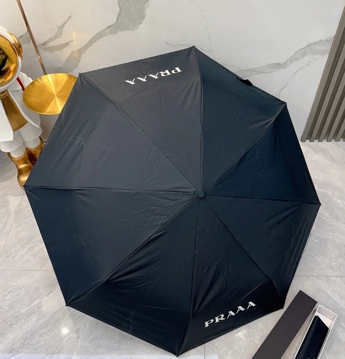 Luxury Trendy minimalist fully automatic umbrella men womens sun weather sun protection UV protection personalized sun umbrella with letter print-image-1096032846
