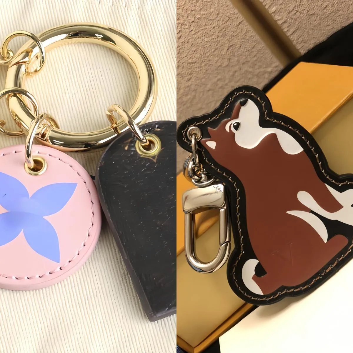 Designer Keychain Classic exquisite fashion Luxury Keychain High quality Unisex leather bag Lanyard Gold Plated Keychain Car Keychain cartoon wit
