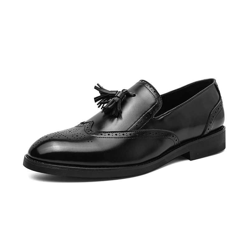 Men Dress Shoes Fashion Plus Size Outdoor Wear Thick Sole Versatile Triple Black Green Purple Free shipping