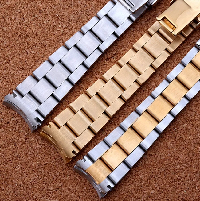 Bracelet de concepteur de haute qualité des bandes avec logo sur la bande de montre à extrémité incurvée en acier inoxydable de 20 mm 21 mm