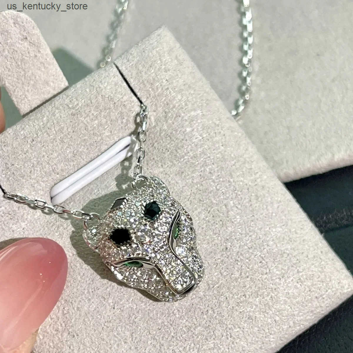 Pendant Necklaces S925 Sterling Silver Leopard Head Necklace Luxury Jewelry 18k Gold Plated Fashion Unique Necklace Holiday Gifts Free Shipping H241