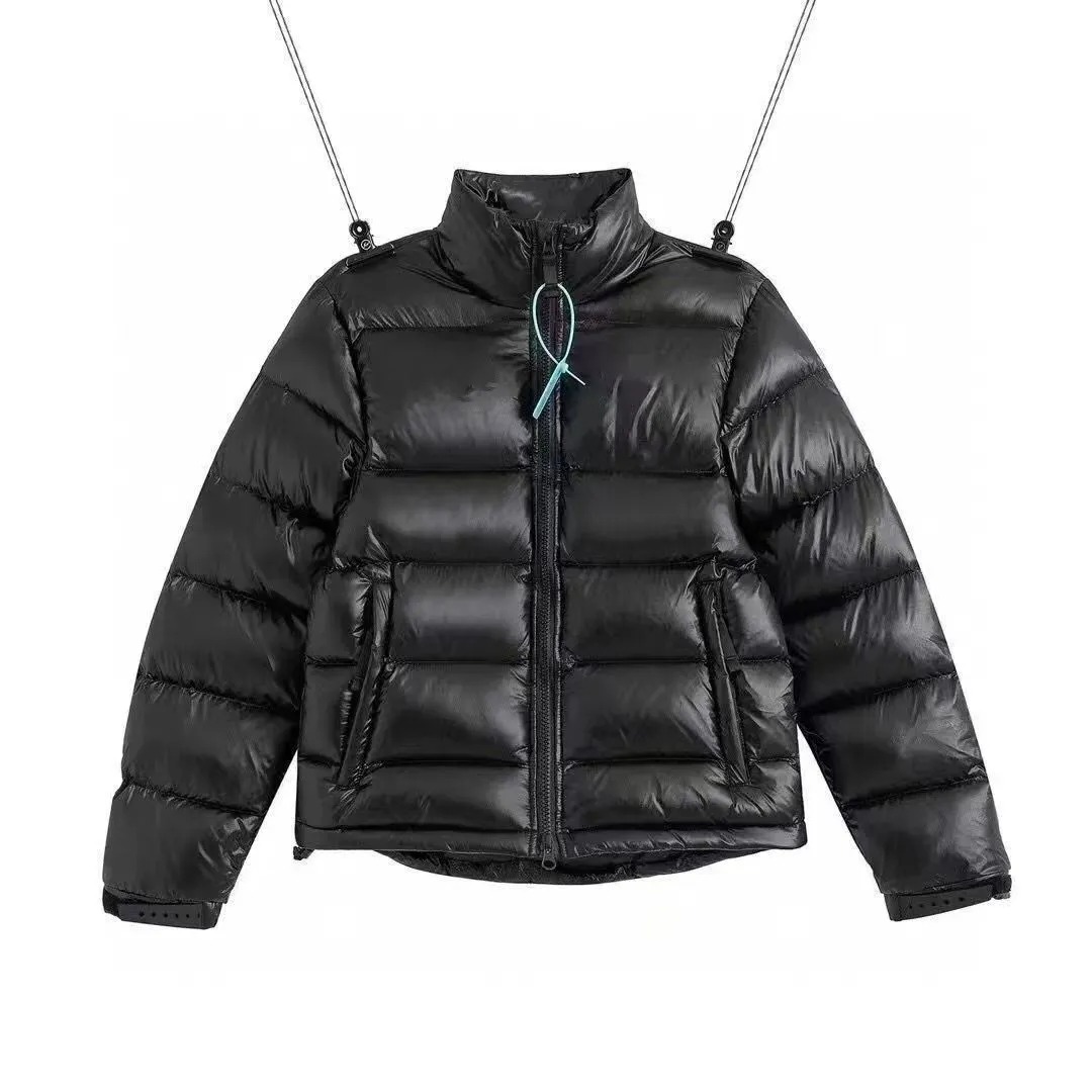 Black Down Puffer Jacket Thick Warm Parka Coat for Men and Women Winter Insulated Parkas Fashionable Unisex Outerwear