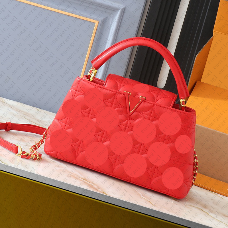 Fleurs de créateurs Capucines Capucines Top Handle Tote Sac France Marque VL VL Logo Logo en cuir en peau d'agneau Sacs à bandoulière Lady Crossb