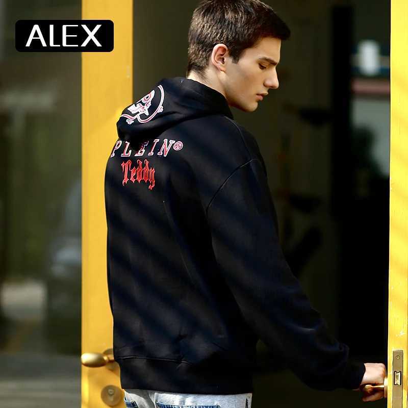 Men's Hoodies Sweatshirts Alex Plein Mens Sportswear 100% Cotton Teddy Bear Embroidered d Ahetic Hoodie Sttwear Mens Fashion Mens New L261014a
